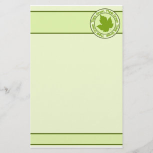 THINK GREEN stationary, customisable Stationery