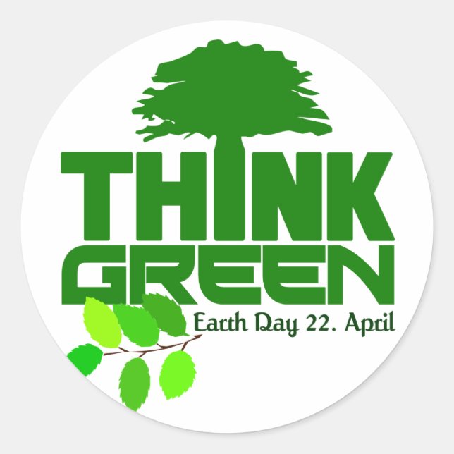 Think Green stickers (Front)