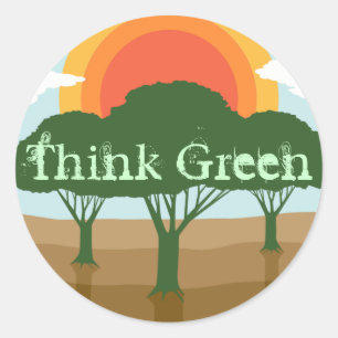 Think Green Stickers