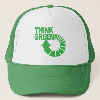 think green trucker hat