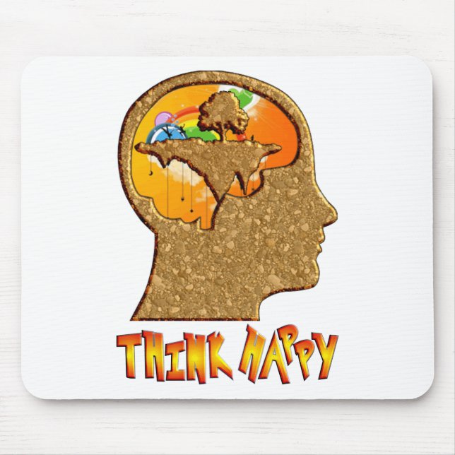 Think Happy Mouse Pad (Front)
