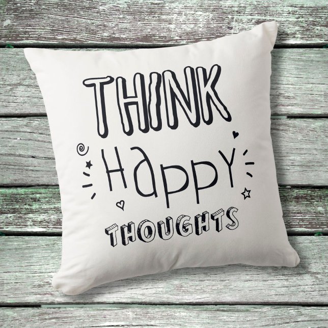 THINK Happy THOUGHTS Cushion (Creator Uploaded)