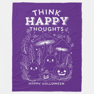 Think happy thoughts Halloween Collection  Fleece Blanket