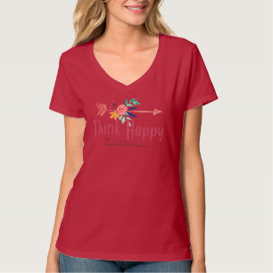 Think happy v-neck tshirt