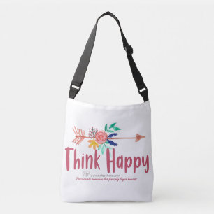 Think happy white crossover bag