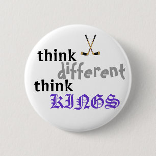 think kings 6 cm round badge