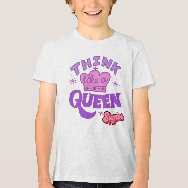 Think Like a Queen - Inspirational Quote Tri-Blend Shirt (Front)