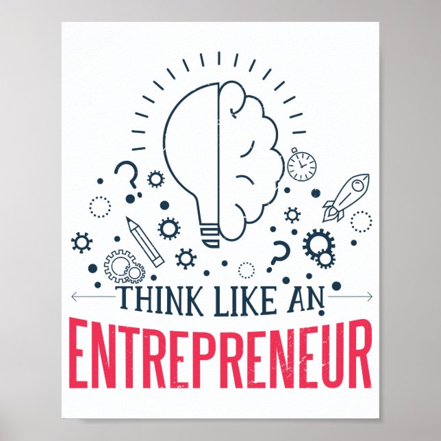Think Like An Entrepreneur Poster (Front)