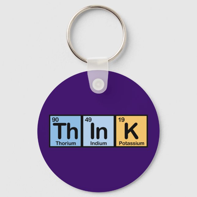 Think made of Elements Key Ring (Front)