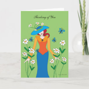 Think of you blank note card with butterflies