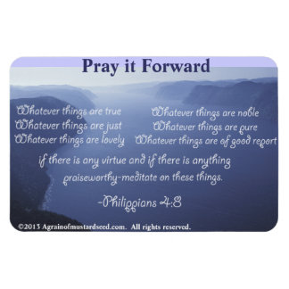 Think on these things Bible Quote Magnet
