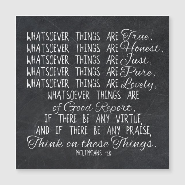 Think on These Things Christian Bible Scripture (Front)