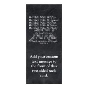 Think on These Things Christian Bible Scripture Rack Card