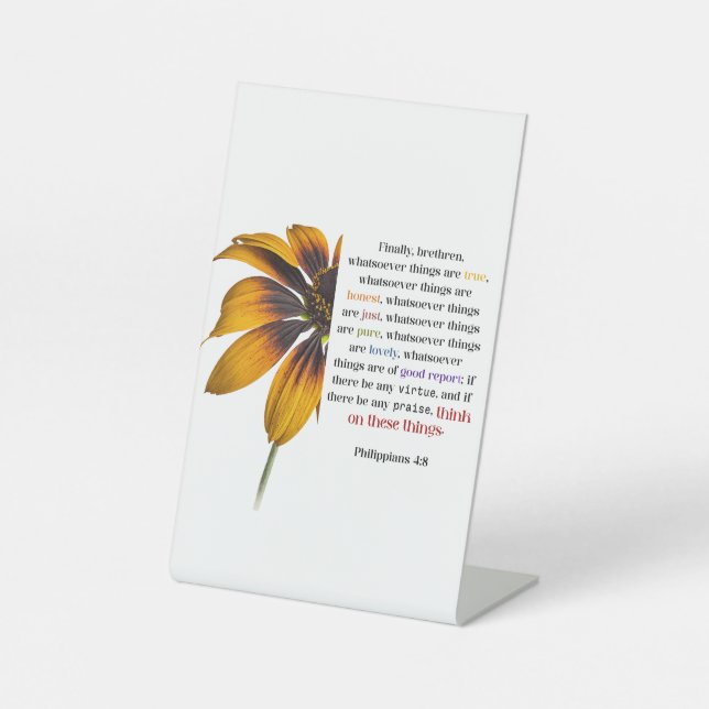 Think on These Things Pedestal Sign (Front)