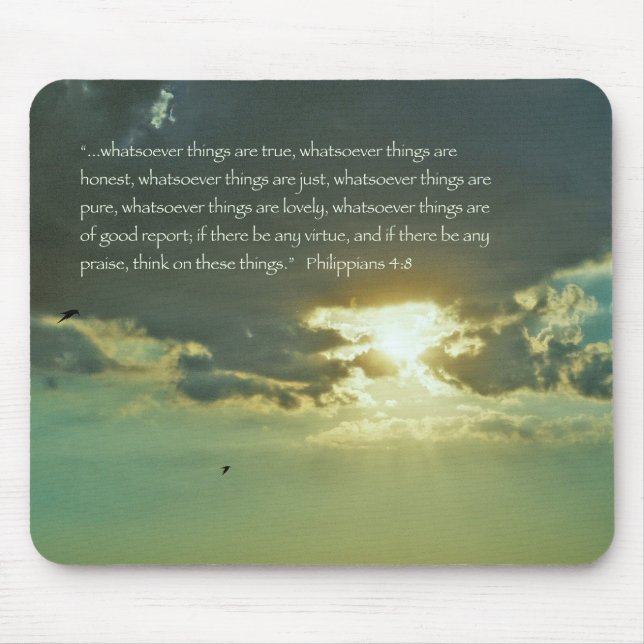 Think on These Things Scripture Mousepad (Front)