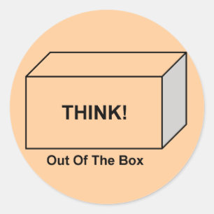 Think out of the Box Classic Round Sticker