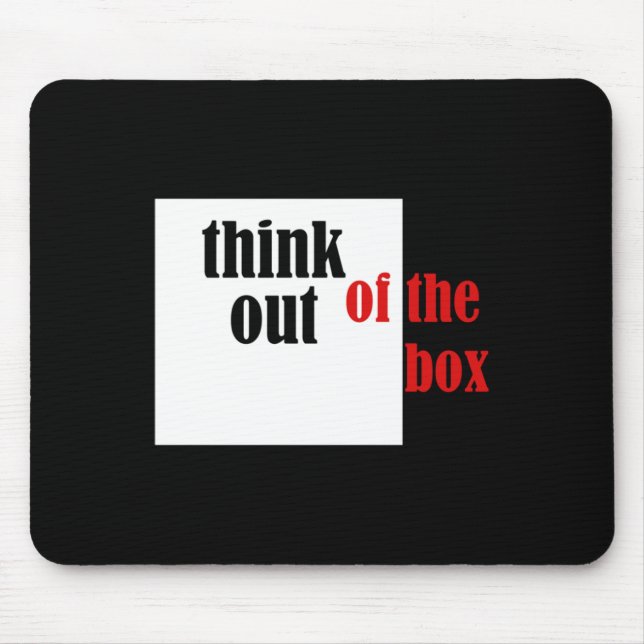 Think Out Of The Box Funny Design  Mouse Pad (Front)