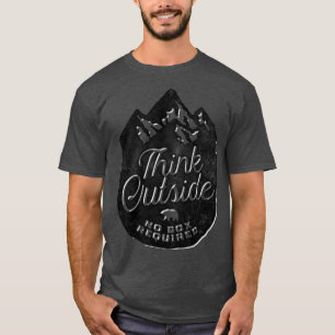 Think Outside no box required mountain logo T-Shirt