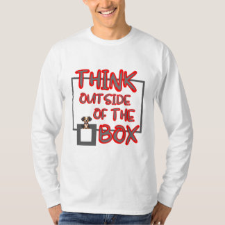 'Think Outside of the Box' with puppy. T-Shirt