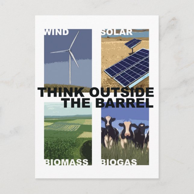 Think Outside the Barrel Postcard (Front)