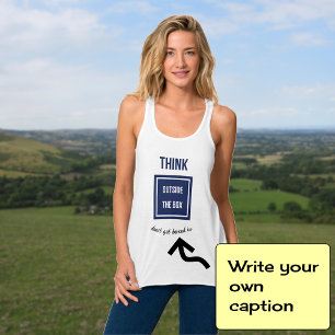Think outside the box add caption singlet