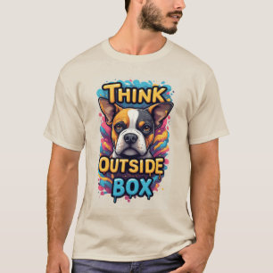 Think Outside The Box: Adorable Boxer Dog Portrait T-Shirt