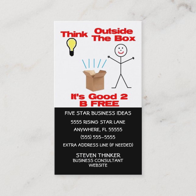 Think Outside The Box Business Card (Front)