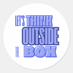 Think Outside the Box Classic Round Sticker