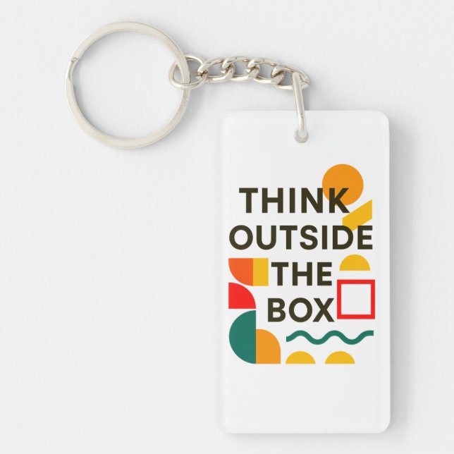 Think Outside the Box – Creative Key Ring (Front)