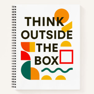 Think Outside the Box – Inspirational Geometric Notebook