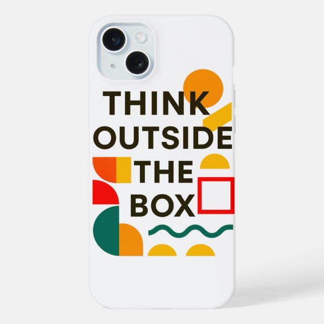 Think Outside the Box iPhone Case (Back)