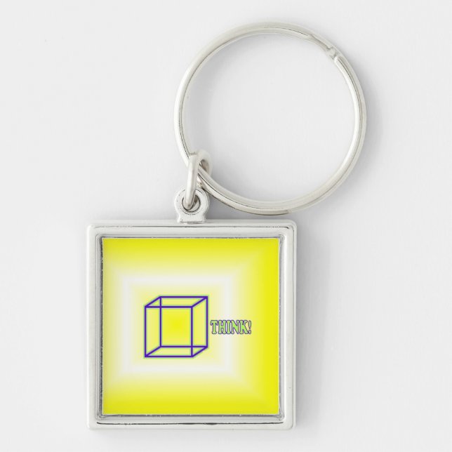 Think Outside the Box! Key Ring (Front)