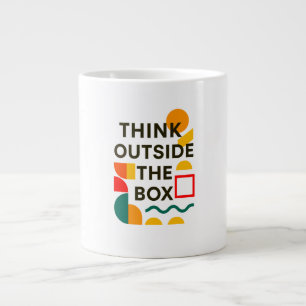 Think Outside the Box – Motivational Abstract Large Coffee Mug