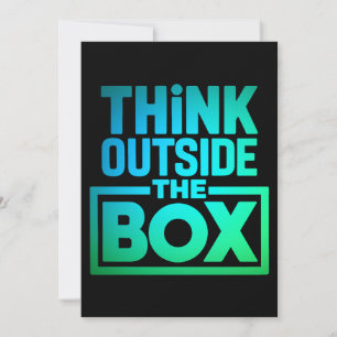 Think Outside The Box, Motivational Quote Holiday Card
