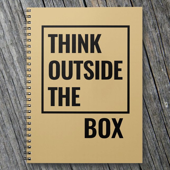 Think Outside the Box Motivational Quote Notebook (Creator Uploaded)