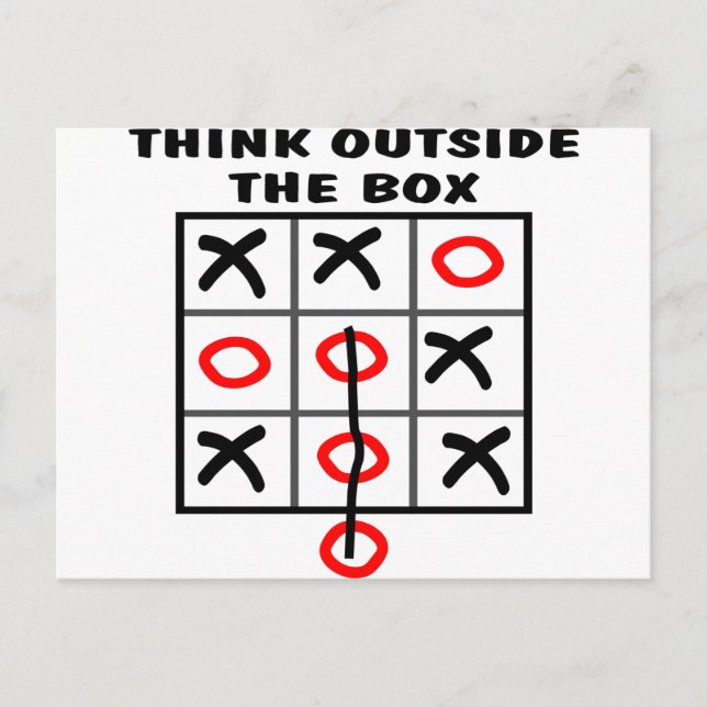 Think Outside The Box Postcard (Front)
