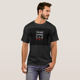 think outside the box red smart text quote clever T-Shirt