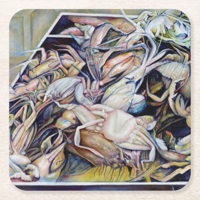 Think outside the box, Singapore Square Paper Coaster (Front)