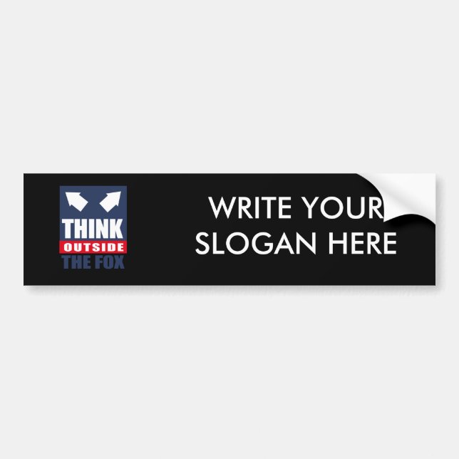 Think outside the fox bumper sticker (Front)