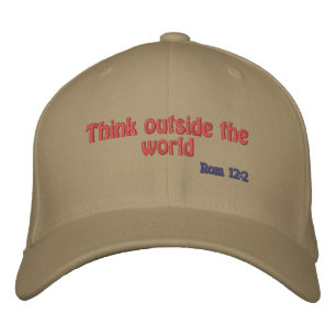 Think outside the world Customise it Embroidered Hat