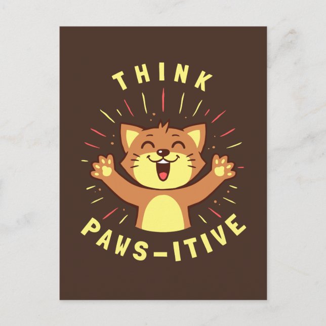 Think Paws-itive Postcard (Front)