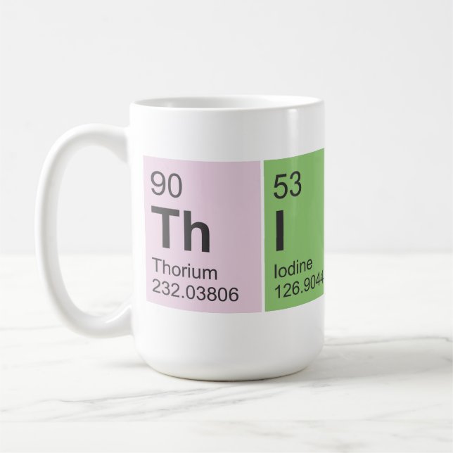 Think Periodic Table elements Coffee Mug (Left)