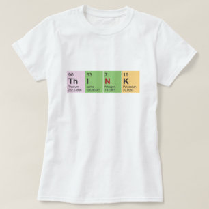 Think Periodic Table elements Ladies Fitted LS Tee