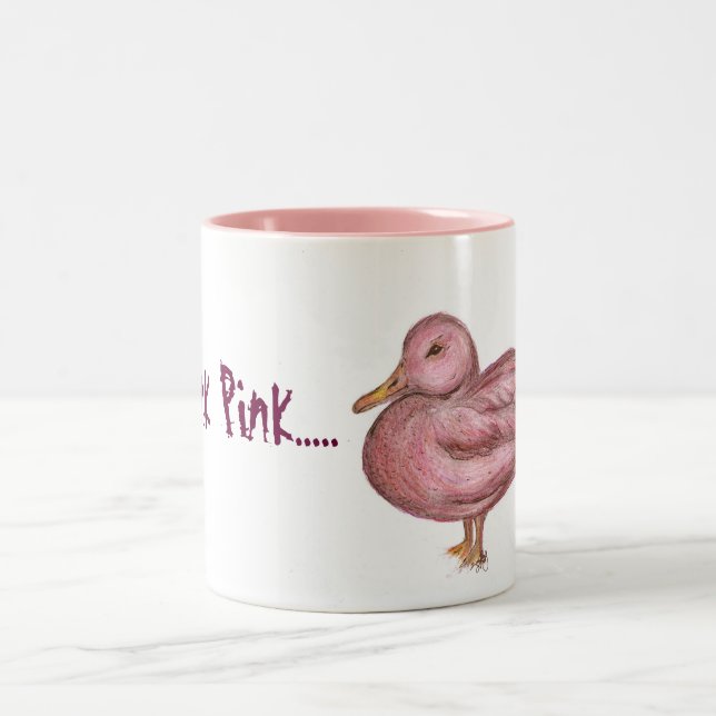 Think Pink..... Two-Tone Coffee Mug (Center)