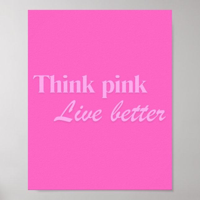Think Pink Wall Poster Art (Front)