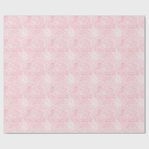 Think Pink Watercolor Pattern Monogram  Wrapping Paper