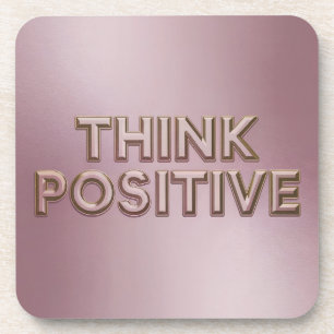 Think Positive Affirmation Coaster Set
