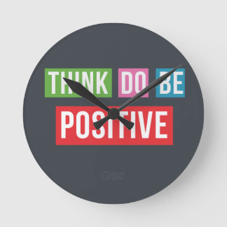 Think Positive Inspirational Quote Clock