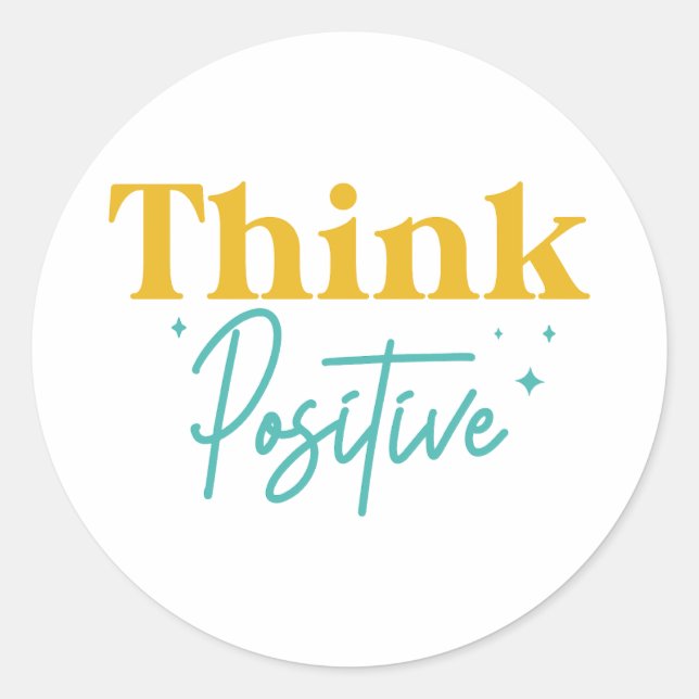 Think Positive Motivational Stickers (Front)
