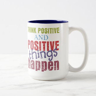 Think Positive Two-Tone Coffee Mug